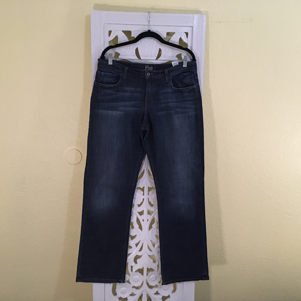 Lucky BRAND SIZE 12 (Easy Rider) Women's Blue Jeans